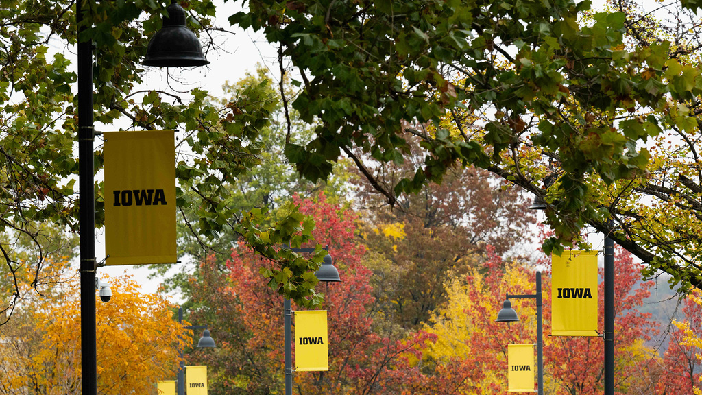 University of Iowa campus in the fall 
